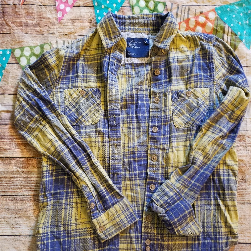 Flannel, Plaid  American Eagle button down